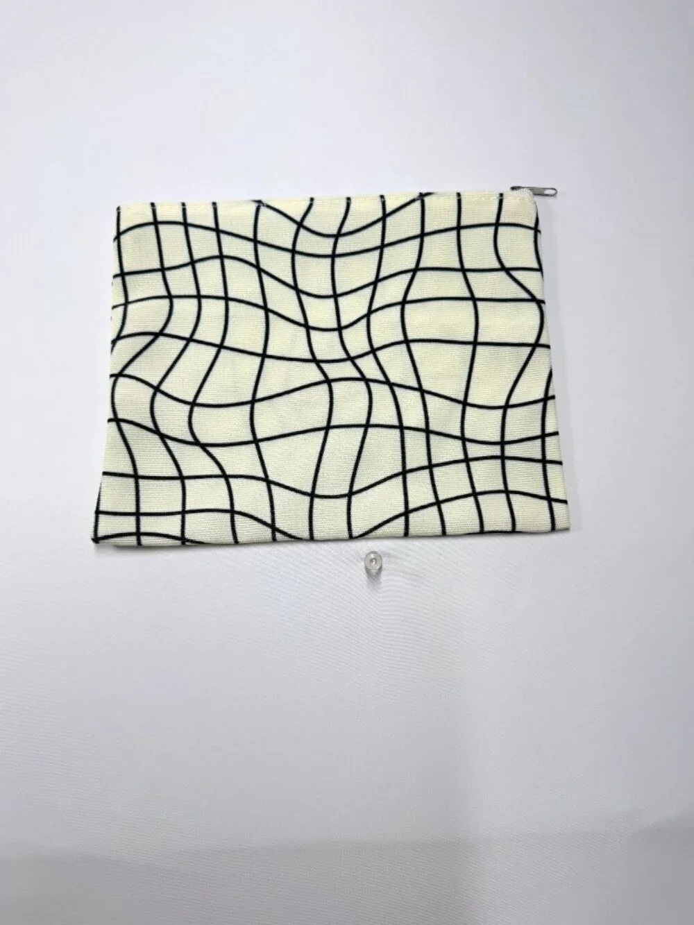 3 Pack Cosmetic Bags Grid Pattern Makeup Pouches Zipper Travel Organizer